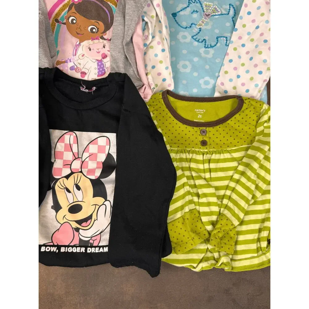 Girls 2T Fall Winter Clothing Lot Carter's Disney Minnie Pajamas #991